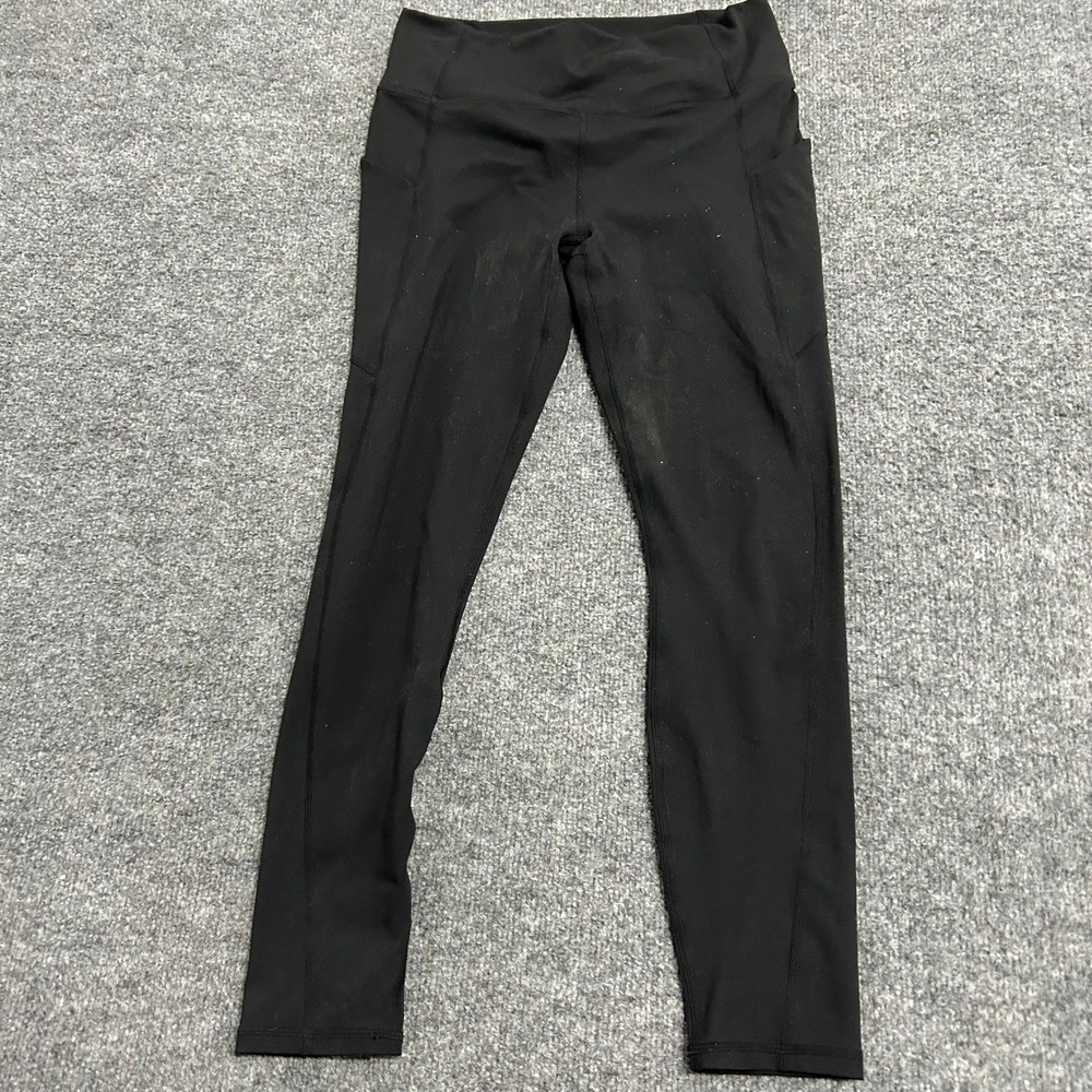 Fabletics Leggings Womens Size S Black PureLuxe High Waisted Side Pockets Sporty